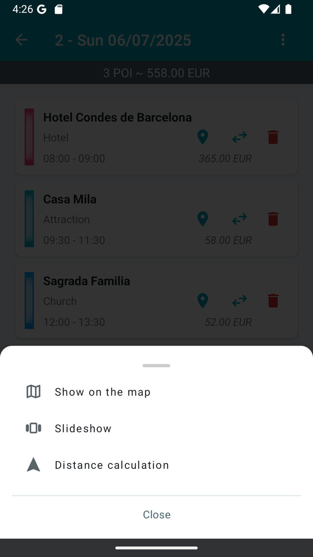 Trip Planner Screenshot 6