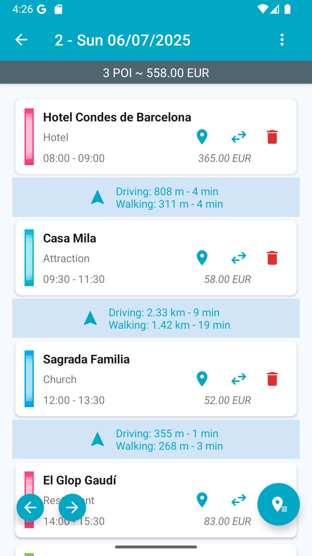 Trip Planner Screenshot 7